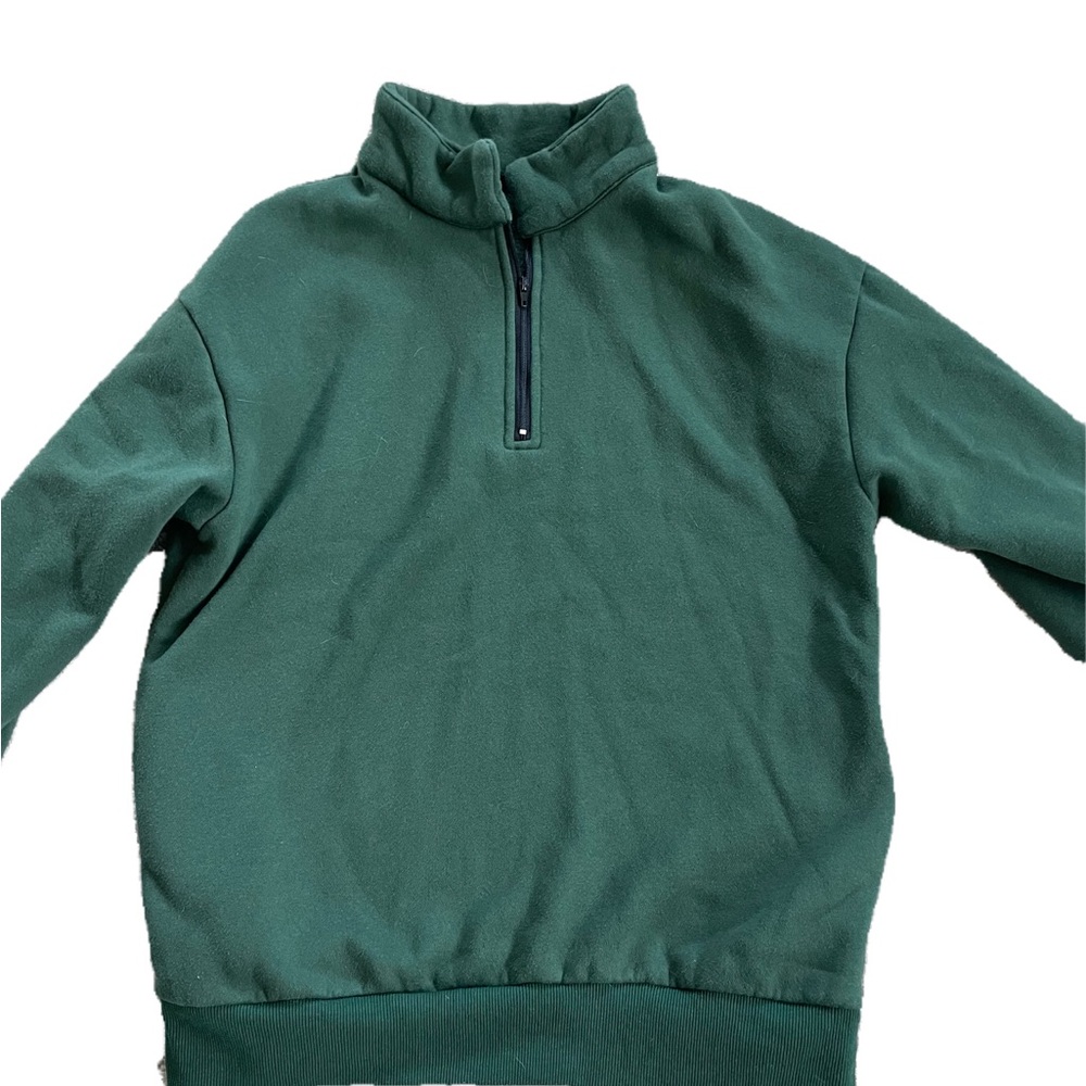 Green Quarter Zip Sweater